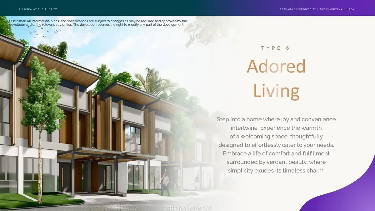 Rumah Asthara Skyfront City Allurea Tipe 6